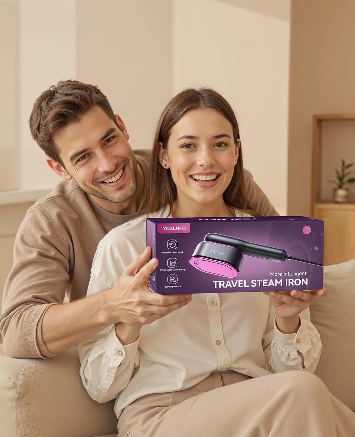 Garment Steamer for Clothes, Portable Travel Clothing Steamer Iron, with LED Display, 5s Fast Heating, 90° Swivel Handle, New Year Gift