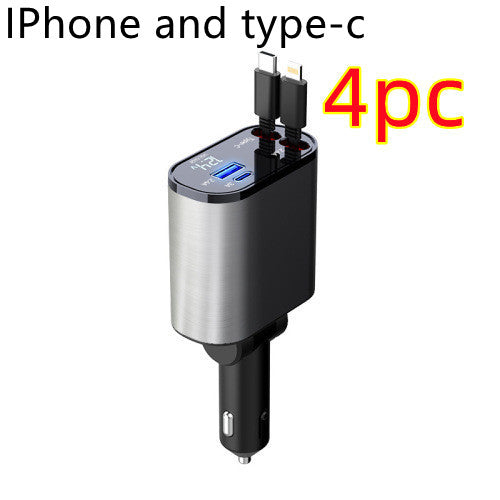 100W Metal Turbo Car Charger (USB + Type-C)
