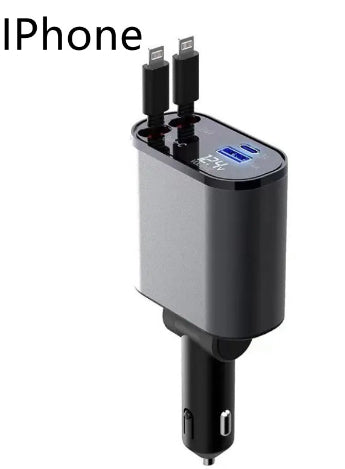 100W Metal Turbo Car Charger (USB + Type-C)