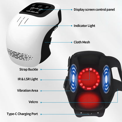 “Intelligent Electric Knee Massager – Heating, Kneading & Infrared Vibration for Pain Relief, Rechargeable”