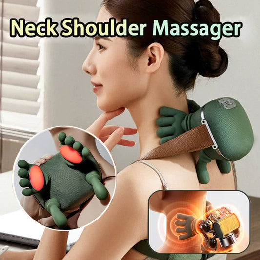 GizmoVibe Shiatsu Neck & Shoulder Massager – Wireless Back & Shoulder Pain Relief