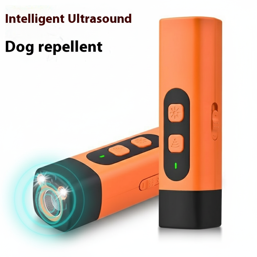 Ultrasonic Dog Repeller with LED Flashlight