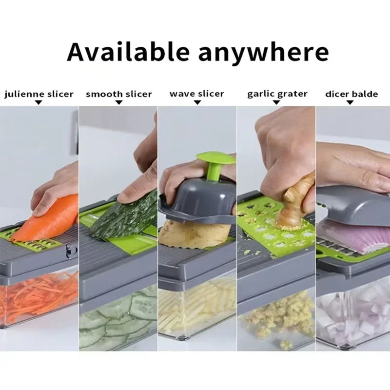 Multifunctional Vegetable Cutter 5-in-1 – Easy Handheld Slicer, Dicer & Grater for Home Kitchen