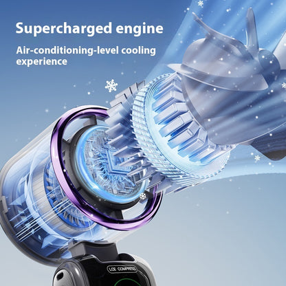 GlacierWind™ Portable High-Speed Fan – Ice Pack Cooling, Adjustable, Folding Mini Fan