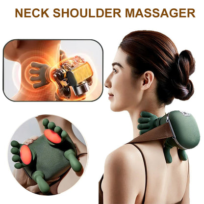 GizmoVibe Shiatsu Neck & Shoulder Massager – Wireless Back & Shoulder Pain Relief