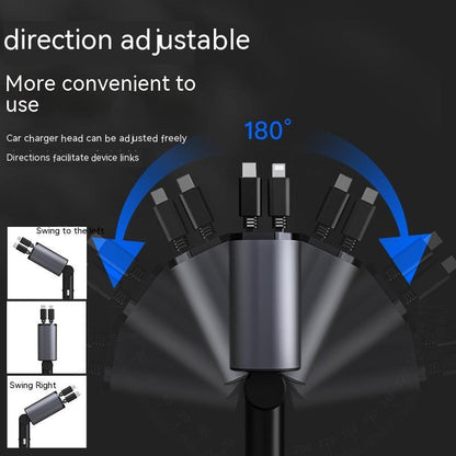 100W Metal Turbo Car Charger (USB + Type-C)